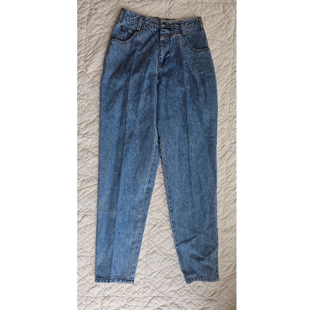Vintage Union Bay High Waisted Rise Tapered MOM Denim Jeans Women Size 8 Blue